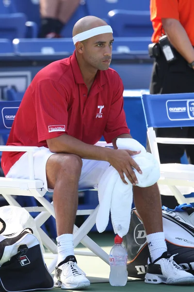 Leonardo Mayer and James Blake play a match — Stock Photo, Image