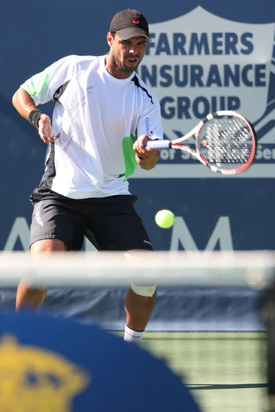 Alejandro Falla y Erenests Gulbis juegan un partido — Foto de Stock