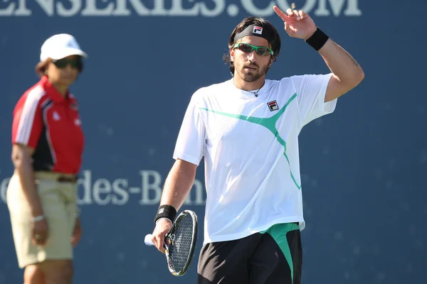 Janko tipsarevic a sam querrey hrát zápas — Stock fotografie