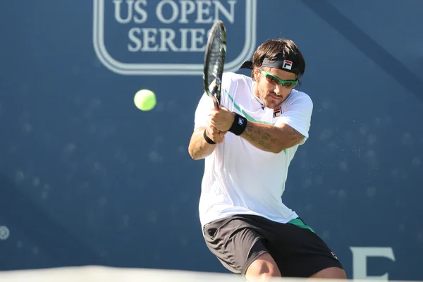 Janko Tipsarevic e Sam Querrey jogam uma partida — Fotografia de Stock