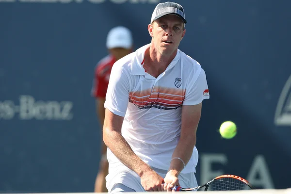 Janko tipsarevic a sam querrey hrát zápas — Stock fotografie