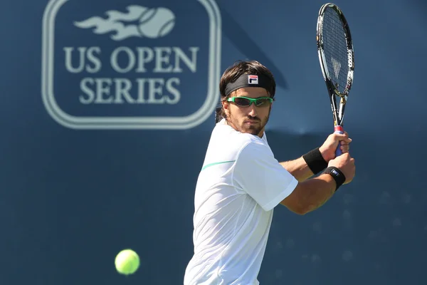 Janko Tipsarevic e Sam Querrey jogam uma partida — Fotografia de Stock