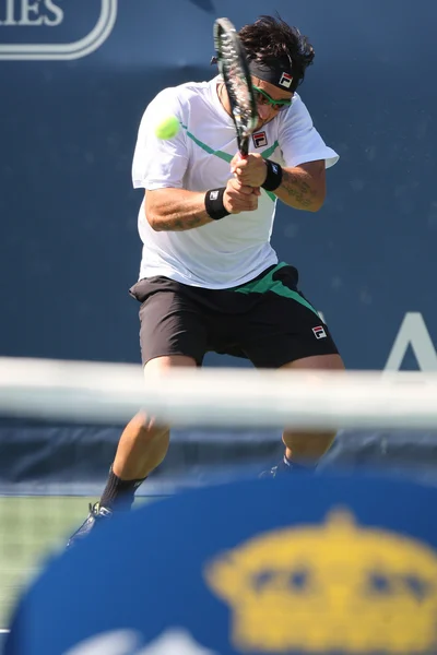 Janko Tipsarevic og Sam Querrey spiller en kamp - Stock-foto