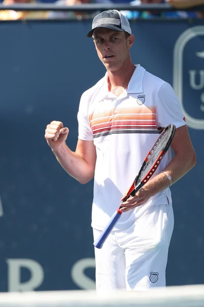 Janko Tipsarević en sam querrey spelen een wedstrijd — Stockfoto