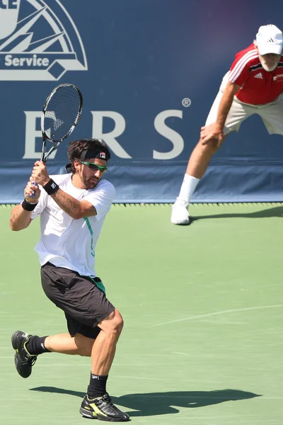 Janko Tipsarevic y Sam Querrey juegan un partido — Foto de Stock