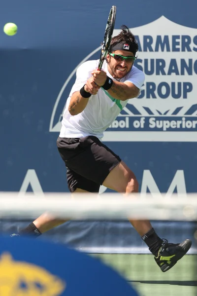 Janko Tipsarevic and Sam Querrey play a match — Stock Photo, Image