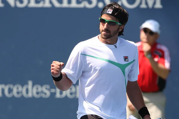 Janko Tipsarevic og Sam Querrey spiller en kamp - Stock-foto