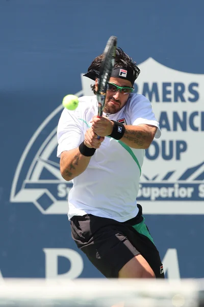 Janko tipsarevic und sam querrey spielen ein match — Stockfoto