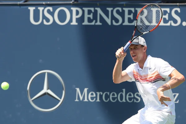 Janko Tipsarevic y Sam Querrey juegan un partido — Foto de Stock