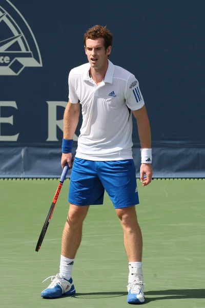 Andy Murray da Grã-Bretanha (foto) e Sam Querrey dos EUA jogam a partida final no Farmers Classic de 2010 — Fotografia de Stock