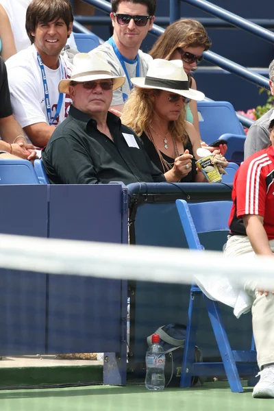 Andy Murray av Storbritannien (bilden) och Sam Querrey i Usa spelar sista matchen 2010 jordbrukare Classic — Stockfoto