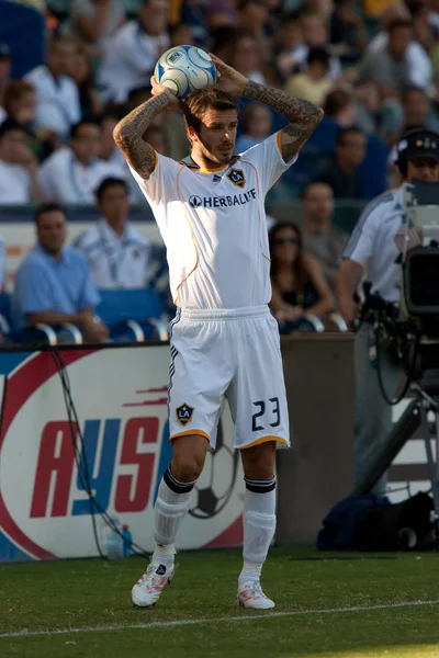 David beckham i aktion under mls conference semifinal match — Stockfoto