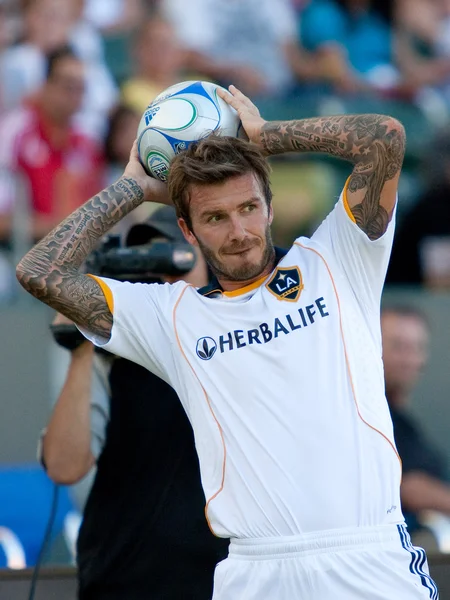 David Beckham en acción durante el partido de semifinales de la MLS —  Fotos de Stock