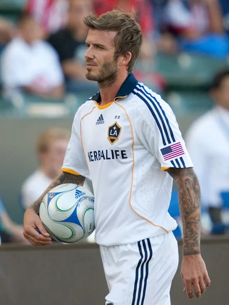 David beckham v akci během semifinále konference mls zápas — Stock fotografie