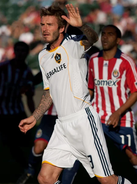 David beckham i aktion under mls conference semifinal match — Stockfoto