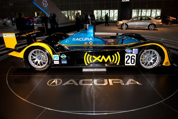 Acura powered American Le Mans race car on display at the Auto Show — Stock Photo, Image