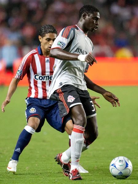 Jesus Padilla dribbling the ball — Stock Photo, Image