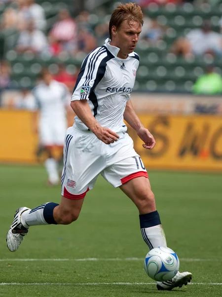 Edgaras Jankauskas during the match — Stock Photo, Image