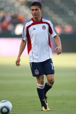 Jorge flores tijdens warm ups voor de wedstrijd