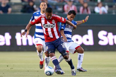 Dario delgado koşuyor fc dallas daniel hernandez ve fc dallas oyun sırasında david ferreira