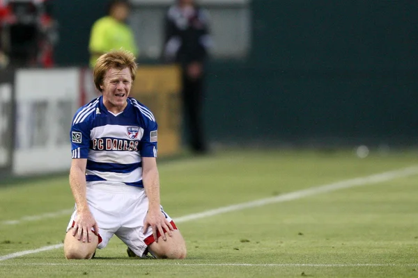 Dax McCarty complains to the ref during the game — Stock Photo, Image