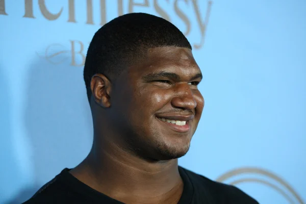 Arizona Cardinals football player Calias Campbell attends Fat Tuesday — Stock Photo, Image