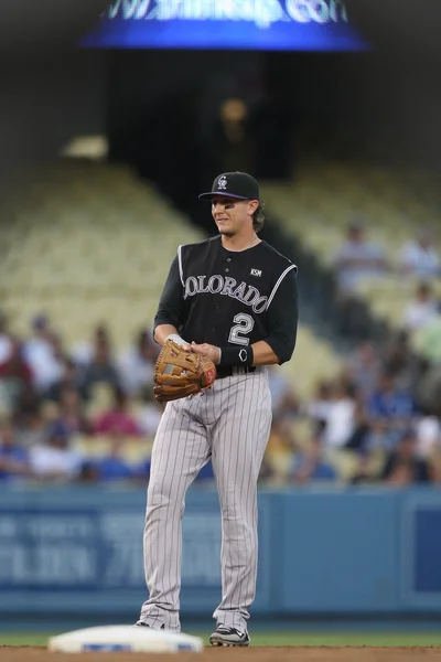 Troy tulowitzki i position under spelet — Stockfoto