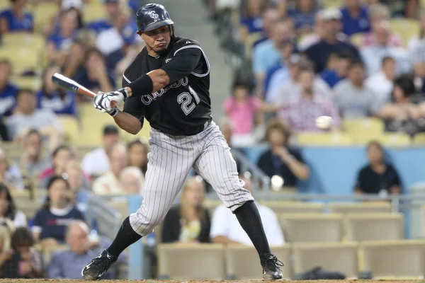 MIGUEL OLIVO keeps his eye on the ball during the game — Stock Photo, Image