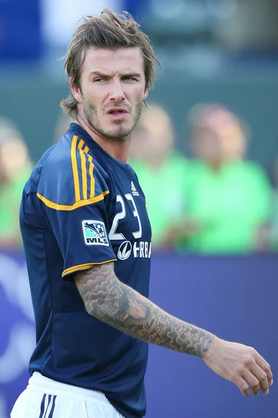 David beckham innan spelet — Stockfoto