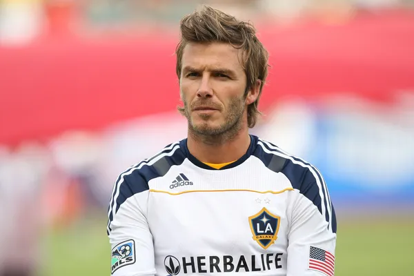 David Beckham sebelum pertandingan — Stok Foto