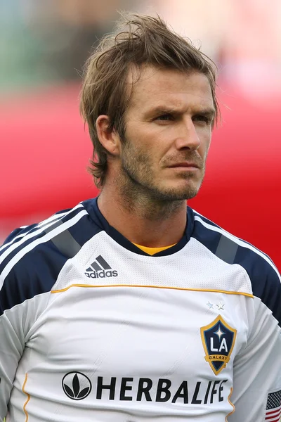 David Beckham antes do início do jogo — Fotografia de Stock