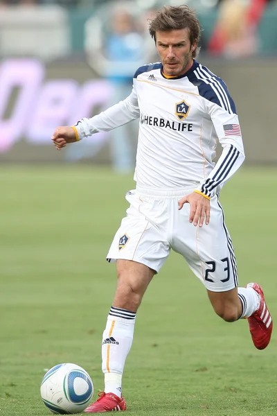 David Beckham in action during the game — Stock Photo, Image