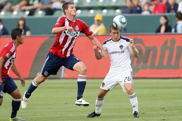 Michael Stephens and Justin Braun in action during the game — Stock Photo, Image