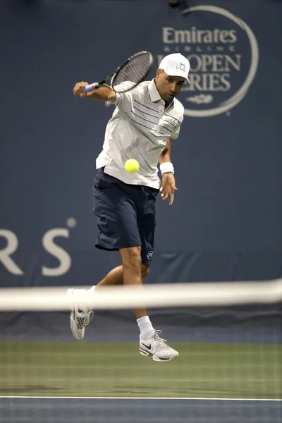 James Blake backhand his return during the game — Stock Photo, Image