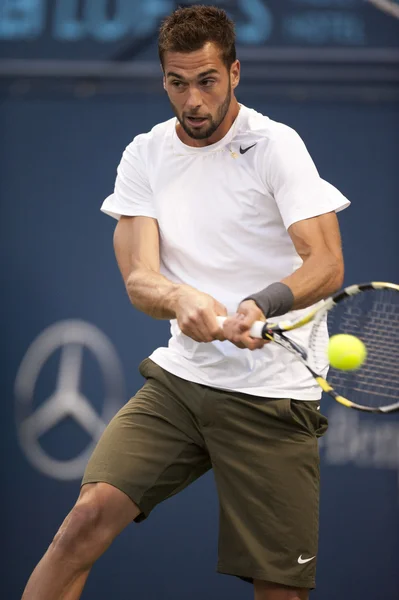 Benoit paire eylem oyun sırasında — Stok fotoğraf