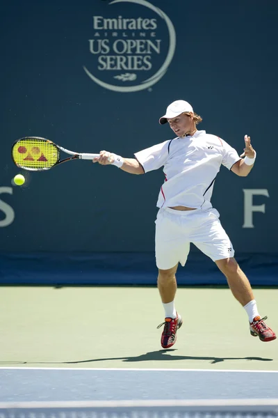 Ricardas berankis in actie tijdens het spel — Stockfoto