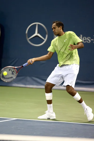 Rajeev Ram em ação durante o jogo — Fotografia de Stock