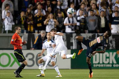 Danny mwanga, todd dunivant ve landon donovan'philadelphia Birliği ve ana depo Merkezi los angeles galaxy arasında oyun sırasında eylem