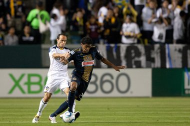 Landon donovan ve sheanon williams eylem sırasında major league soccer oyunu