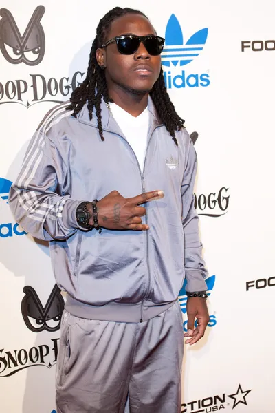 Ace Hood arrives at the NBA All-Star Weekend VIP party co-hosted by Adidas and Snoop Dogg — Stock Photo, Image