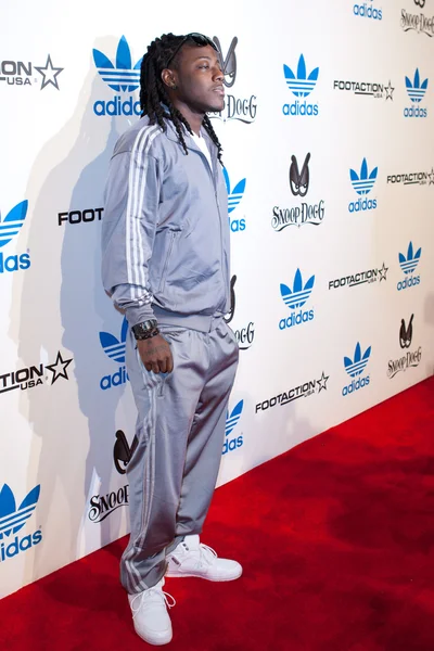 Ace Hood arrives at the NBA All-Star Weekend VIP party co-hosted by Adidas and Snoop Dogg — Stock Photo, Image