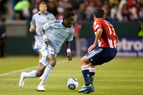 Kei Kamara and Ante Jazic in action during the game — Stock Photo, Image