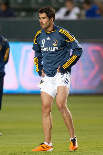 Juan Pablo Angel se réchauffe avant le match — Photo