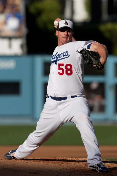 Chad Billingsley pitches during the game — Stock Photo, Image