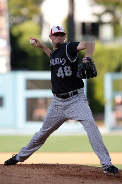 Jason Hammel pitches during the game — Stock Photo, Image