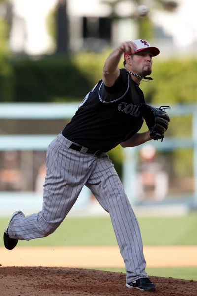 Jason Hammel lança durante o jogo — Fotografia de Stock