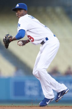 Dee Gordon in action during the game clipart