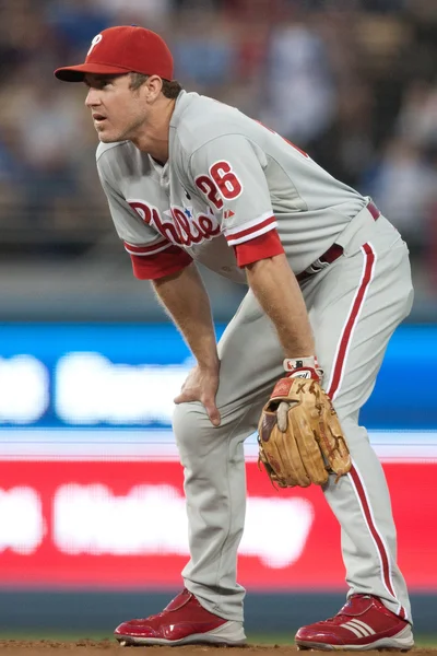 Chase utley během hry — Stock fotografie