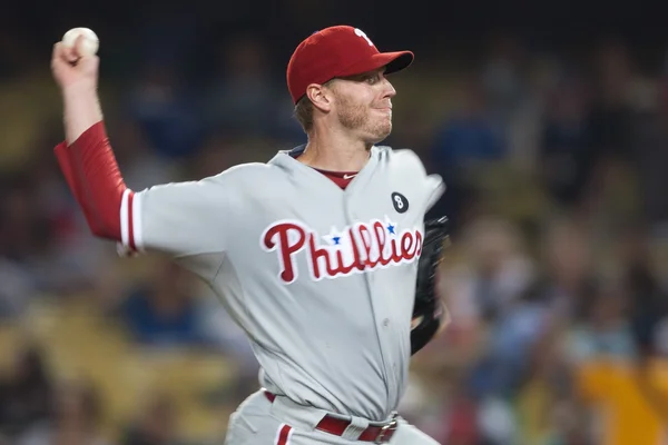 Roy halladay Stellplätze während des Spiels — Stockfoto