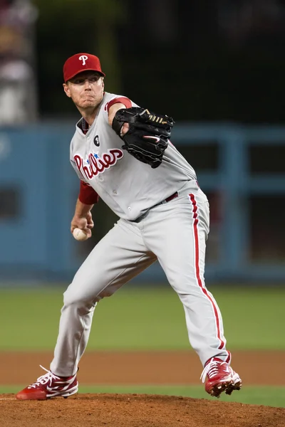 Roy Halladay tira durante il gioco — Foto Stock